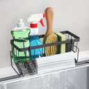 Kitchen Sink Caddy Organizer with Rag Holder,Self-Draining Sponge Holder for Countertop Soap Dispenser Organizers Storage Kitchen Decor and Accessories