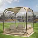 EAST OAK Weather Pod for Sport Events, Fishing & Outdoors | Pop Up Bubble Tent Instant Sun & Rain Shelter | No Condensation, Spacious Interior, Ultra Visibility | All Weather Protection | 2-3 Persons (60"L*60"W*76.8"H)