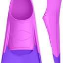 Gintenco Swim Fins, Kids Swim Training Fins for Lap Swimming, Travel Size Flippers with Mesh Bag, Silicone Swimming Fins for Kids Teens Adults Women Men