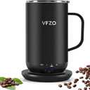 Self Heating Coffee Mug,High-Capacity- 18 oz, 180 Min Battery Life, Smart Heated Coffee MugSmart Mug, Simple Temperature Control Operation, Gifts for Family Members (Black)