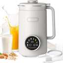 35oz Nut Milk Maker Machine: 8-in-1 Soy Milk Maker with Auto Clean & 20-Blade - Multi-Function Nut Milk Machine with Self-Cleaning, Auto Shutoff, for Vegan Drink (White)