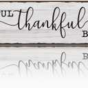 Grateful Thankful Blessed Sign, Retro Metal Tin Sign, Farmhouse Family Wall Decor, Wall Art Decor Iron Poster, For Home Living Room Dining Room Kitchen 15.8x4 Inch