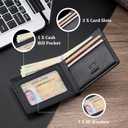 Gostwo Mens Wallet RFID Blocking Slim Minimalist Bifold Wallet with ID Window & Business Card Holder, Thin Front Pocket Design, Stylish Wallet for Men, Teen, Boyfriend, Husband