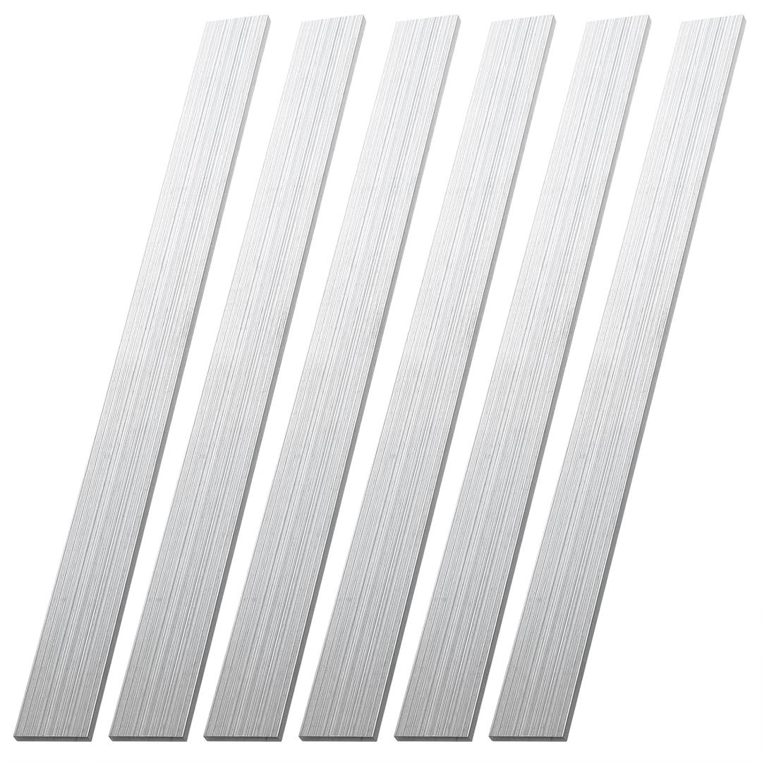 6 Pieces 1/8" (3mm) x 1" (25mm) Square Aluminum Flat Bar 12" Long Length 6061 Aluminum Flat Plate General Purpose Plate, T6511 Solid New Mill Stock