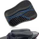 Foldable Passenger Motorcycle Gel Rear Seat Cushion, 3D-Honeycomb Structure Shock Absorption & Breathable Motorcycle Gel Seat Rear Pad for Long Rides (S)