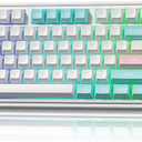 75% Keyboard, Wireless Gaming Keyboard, 3-Modes Creamy Mechanical Keyboard Hot-Swap with Pre-lubed Linear Switch for PC/Tablet/PS/Xbox (White)