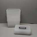 Citylife 8 Packs 6 QT Plastic Storage Bins with Latching Lids Clear Storage Box with handle Stackable Storage Containers for Organizing Snacks, Crafts, Toys, Tools