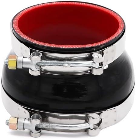 Taukealugs Straight Reducer Coupler Silicone Hose ID 4-inch to 5-inch 4-Ply with Stainless Steel T-Bolt Clamp for Automotive Turbo/Intercooler/Intake Piping
