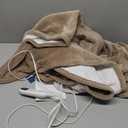 Bedsure Electric Blanket Full Size  Soft Flannel Heated Blanket, Fast Heating with 10 Time Settings & 6 Heat Settings, Warm Gift for Grandma (72x84 inches, Cream)