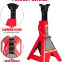 BIG RED T46202 Torin Steel Jack Stands: 6 Ton (12,000 lb) Capacity, Red, 1 Pair