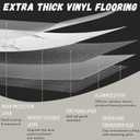 Oxdigi Vinyl Floor Tiles Peel and Stick 23"x 118"/19 Sq.Ft, Thicken Self Adhesive Vinyl Flooring Roll Marble Pattern Waterproof DIY Floor Coverings for Bathroom Living Room Kitchen, White Marble