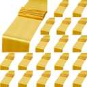 Tudomro 30 Pack Satin Gold Table Runner Bulk 12 x 108 Inch Silk Tablecloth Cover for Rectangle Table Rustic Wedding Party Decor for Bridal Shower Birthday Graduation Party Banquet Decor