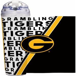 Rico Industries NCAA Standard 24oz Acrylic Tumbler with Hinged Lid, Officially Licensed Double Wall Tumbler with Straw