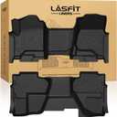 LASFIT Floor Mats 2014-2018 for Chevy Silverado/GMC Sierra 1500, 2015-2019 2500HD 3500 HD, Double Cab Only, 1st Row Bench Seat, All Weather TPE Custom Fit Car Floor Liners, with Carpet Floor Only