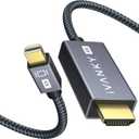 4K Mini DisplayPort to HDMI Cable, iVANKY 4K@30Hz Thunderbolt to HDMI Cable, [Alum Shell/Braided/Optimal Chip Solution], Mini DP to HDMI for MacBook Air/Pro, Surface Pro/Dock, Monitor, Projector - 6FT