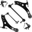 SCITOO 6pcs Suspension Kit 2 Lower Control Arm 2 Lower Ball Joint 1 Rear 1 Front Sway Bar for Lexus ES300 ES330 RX330 RX350 RX400h for Toyota Avalon Camry for Highlander Solara 2002-2003 K620334
