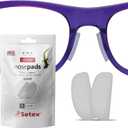 Setex Gecko Grip 1.8mm Thick Anti Slip Eyeglass Nose Pads, (5 Clear Pair) USA Made, 2500 Innovative Microstructured Fibers per Nose Pad, 1.8mm x 7mm x 16mm