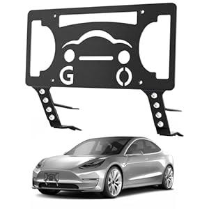 Model 3 Front License Plate Holder Fits Tesla Model 3 2019-2023 Accessories No Drill License Plate Bracket Kit No Adhesives License Plate Frame Front License Plate Mount for Model 3 Accessories