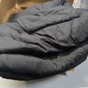Luxurious Solid Black Alaska King Size Comforter 500 GSM for All Season Light Weight Fluffy Microfiber Fill - Box Stitch Quilted 600 TC Organic Cotton Cover - Duvet Insert for Alaska King(120"X120")