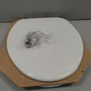 CHURCH Toilet Seat, Easy Clean Hinges Release for Deep Cleans, Durable Enameled Wood Seat, Elongated, White