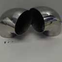 AIMCOCO 3.5 Inch 90 Degree SS304 Stainless Steel Bend Tube Exhaust Elbow Pipe for Car Modified Exhaust System 3.5" Piping Silver Tone，Stair Handrail(2PCS)