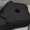 Seat Cushion & Lumbar Support Pillow Set for Office Chair, Ergonomic Pillow for Sciatica Pain Relief, Memory Foam Back Support Pillow & Chair Cushion for Car seat, Desk Chair (Black)