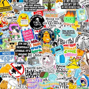 300 Pcs Funny Gift Stickers for Adults (Dirty) Meme Water Bottles Prank Pack Waterproof Cool Sticker for Laptop, Hard Hats, Sarcastic, Vinyl Decals Hilarious Gift