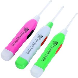 LED Light Ear Wax Removal Tool, Multi-Color Pack with Illuminated Tips, Professional Cleaning Pick Set for Safe Home Use (Pink)