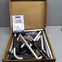 HOMLAND Folding Walkers for Seniors with Wheels, Lightweight Rolling Walker, Height Adjustable Standard Walker with Aluminum Frame, Silver