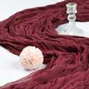 6 Pack 10FT Burgundy Cheesecloth Table Runner 120 Inch Long Gauze Rustic Boho Spring Cheese Cloth Table Runner Sheer Fabric Decorations for Holiday Party Wedding Banquet Bridal Baby Shower Dcor