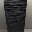 Mueller M-Resin Heavy Duty Tall Planters for Outdoor Plants, Indoor Grande Plant Pots, Boxes, Trees, Flower Pots, 2-Piece Set, 27.5, Modern Design, Built-in Drainage, Front Porch Decor, Dark Grey