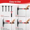 4-in-1 Door Hinge Adjustment Tool, Hinge Gap Adjusting Wrench, Door Repair Kit for Residential and Commercial, Heavy Hinges Wrench Bender Set with Rubber Grip, Cabinet Alignment Fits 14mm-25mm Hings