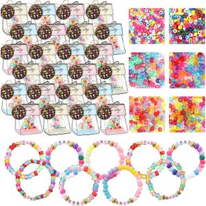 24 Sets Graduation Gifts DIY Bead Bracelets for Her Him, Class of 2026 Graduation Bracelet with Beaded Gift Bags and Tags, Class of 2026 Graduation Party Favors Seniors Middle High School College