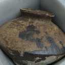 GeLive Brown Ceramic Rustic Vase Jingdezhen Handmade Vintage Pottery Flower Jar for Fresh and Dried Plants Table Centerpiece Wabi Sabi Vase Home Farmhouse Decor (Short)