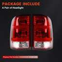 Headlights Tail Lights Kit Compatible with 2007-2013 GMC Sierra 1500 2500 3500 Black and Red Head light Rear Taillights Assembly