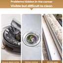 2 x 5 PCS Crevice Cleaning Brush Set, Extremely Skinny Gap Cleaning Tools,Hard Bristle Gap Brush for Bathroom & Kitchen, Grout Cleaner Tool for Window Tracks and Tile Lines,Car Detailing (Black)