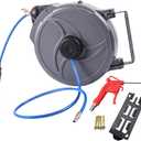 Retractable Air Hose Reel No Entanglement Work Portable Pressure Washer Hose Reel Multifunctional for Workshop Home Studio Garage