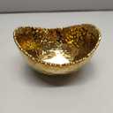 Pampa Bay Small Oval Bowl, 5.25-inch Length, Gold