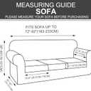 4 Pieces Stretch Couch Cover for 3 Cushion Furniture Protector Sofa Covers Washable Pet Dog Friendly Non Slip Cover with Elastic Bottom(72"-92" Sofa 3 Cushion/Camel)