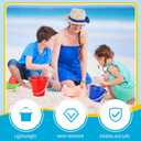 Didaey 12 Pieces Beach Pails Sand Buckets for Boys and Girls Beach and Sand Toys at the Use for Molds at the Sandbox Summer Party Supplies, 4 Colors (5 Inch, Red, Yellow, Blue, Green)