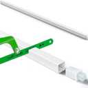 AIDIMMING 24 Inch Adjustable Spring Loaded Towel Bar Replacement Rod for Ceramic Holder with Square Slot - Wall Mount, Durable Plastic, White, for Bathroom & Kitchen Towel Storage, Easy Installation