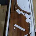 Ieejdn 71" Tall Arched Kitchen Pantry, Modern Fluted Wood Storage Cabinet with Doors, Adjustable Shelves, Organizer, Versatile Cupboard for Kitchen, Living Room, Dining Room, Bathroom, Walnut