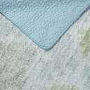 Laura Ashley - King Quilt Set, Reversible Cotton Bedding with Matching Shams, Pre-Washed Home Decor for Added Softness (Saltwater Blue, King)