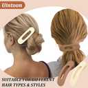 Flat Hair Clips 9 Pcs, Large Claw Clips for Thick & Thin Hair, Flat Lay Down Claw Clip Alligator Clips Duck Billed Barrettes, Women's Hair Accessories