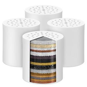 4 Pack 20 Stage Shower Filter Replacement Cartridge High Output Universal Shower Head Filter Refill for Hard Water Reduces Chlorine Compatible with Any Similar Design by Cenipar