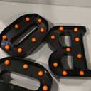 Halloween Decorations Indoor-Boo 3 Led Marquee Light up Letters Halloween Decor Boo Signs Light for Home Fireplace Room Desk Mantel Wall Table Bedroom Kitchen Vintage Gothic Party Supplies Ornaments