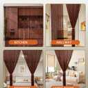 90 Strands Beaded Curtain for Doorways -35.5"x79"- Handmade Natural Beaded CurtainsBoho Doorway Wood and Bamboo Bead Curtain-As Insect Screen/Room Divider-Brown