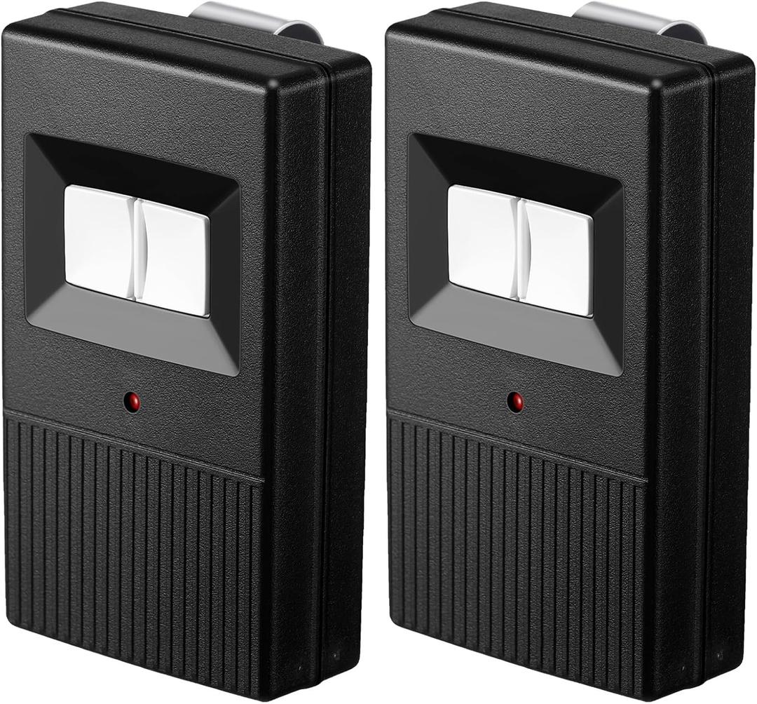 Kingdder 2 Pcs 8 Dip Switch Garage Door Remote Two Button Garage Remote Compatible with Linear Delta 3 (DT DTA DTD DTC DNT00002A) Opener 310mhz, Control 2 Different Doors Simultaneously