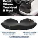 Everlasting Comfort Car Seat Cushion for Driving - Orthopedic Car Cushion for Office, Travel, Gaming Chair Memory Foam Driver Booster for Short People, Non-Slip, Washable Cover, Back & Sciatica Relief
