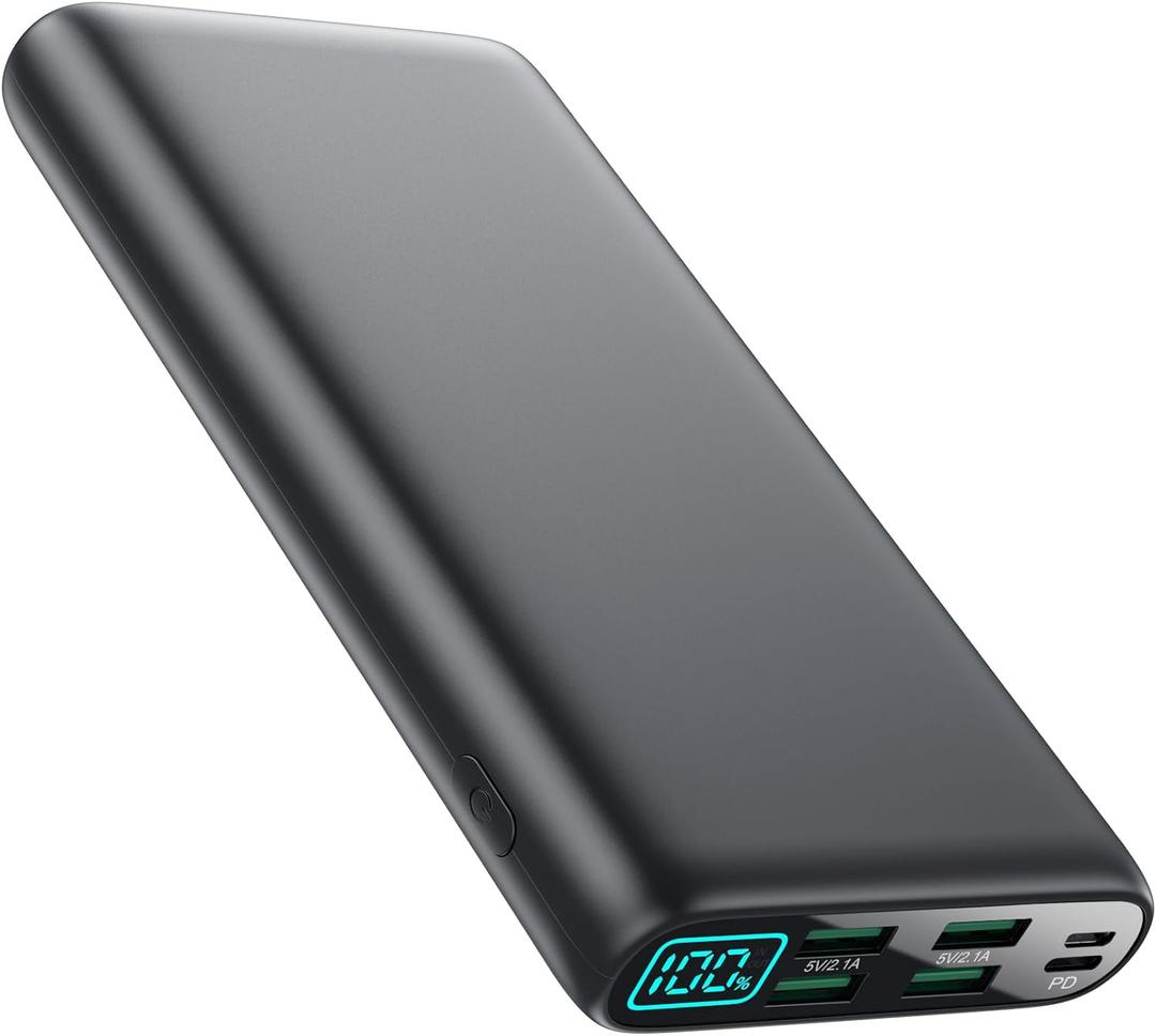 Portable Charger 38800mAh,LCD Display Power Bank,5 USB Outputs Battery Pack Backup, USB-C in&out Dual Input Phone Charging Compatible with iPhone 16/15/14/13 Pro/12,Android Samsung Galaxy Pixel Nexus (Black)